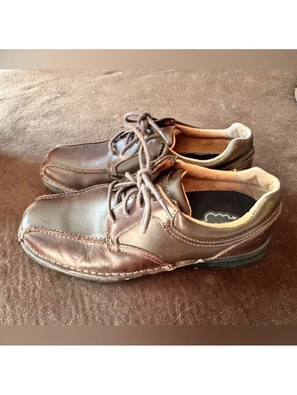 Nunn Bush Lites Mens Brown Princeton Oxford Lightweight Dress Shoes